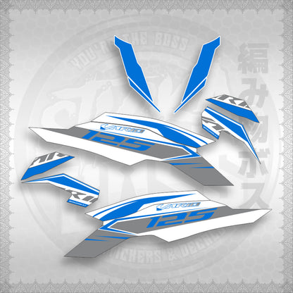 STICKER DECALS for CLICK 125 V3 MALAY / INDO CONCEPT (CV3FOWHSLSTA30) By STICKABOSS (SOFIE LAMINATED)