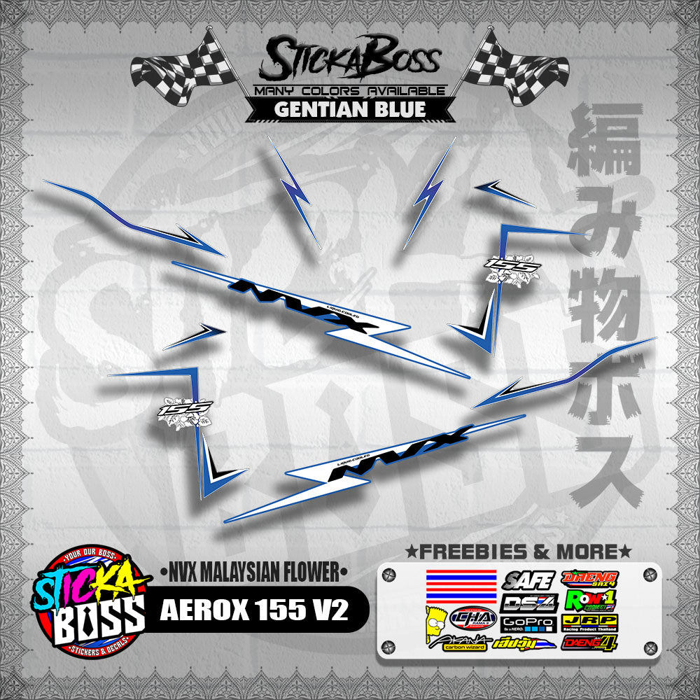 AEROX 155 V2 DECALS ( NVX MALAYSIAN FLOWER )【WITH FREEBIES】