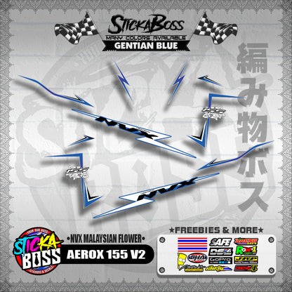 AEROX 155 V2 DECALS ( NVX MALAYSIAN FLOWER )【WITH FREEBIES】
