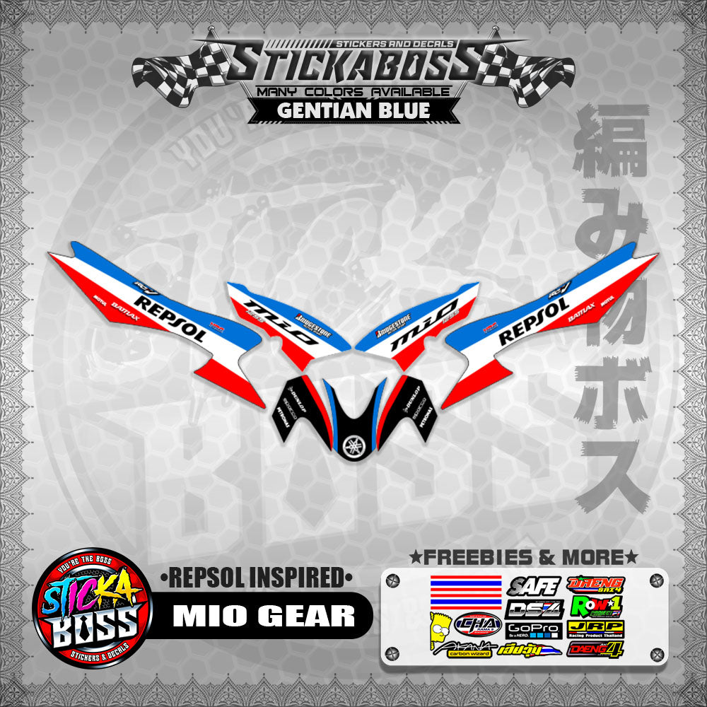 MIO GEAR STICKER DECALS ( REPSOL INSPIRED )【WITH FREEBIES】