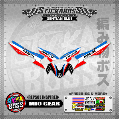 MIO GEAR STICKER DECALS ( REPSOL INSPIRED )【WITH FREEBIES】