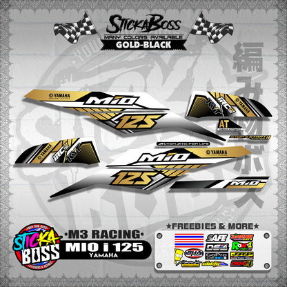 MIO i 125 STOCK DECALS ( M3 RACING ) 【WITH FREEBIES】