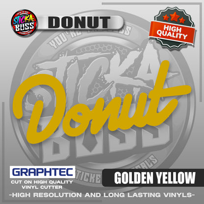 DONUT | VINYL WATERPROOF CUT-OUT STICKER DECALS【Stickaboss】