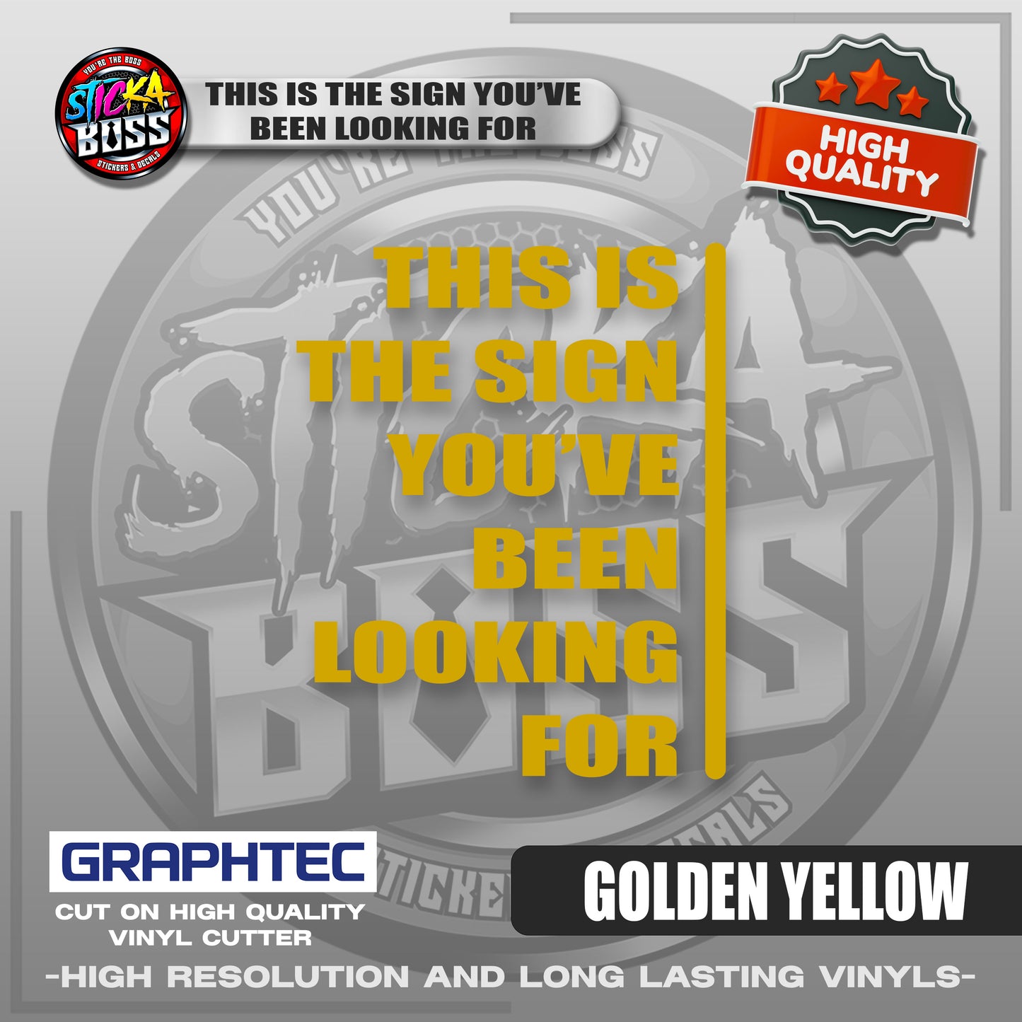 THIS IS THE SIGN YOU'VE BEEN LOOKING FOR | VINYL WATERPROOF CUT-OUT STICKER DECALS