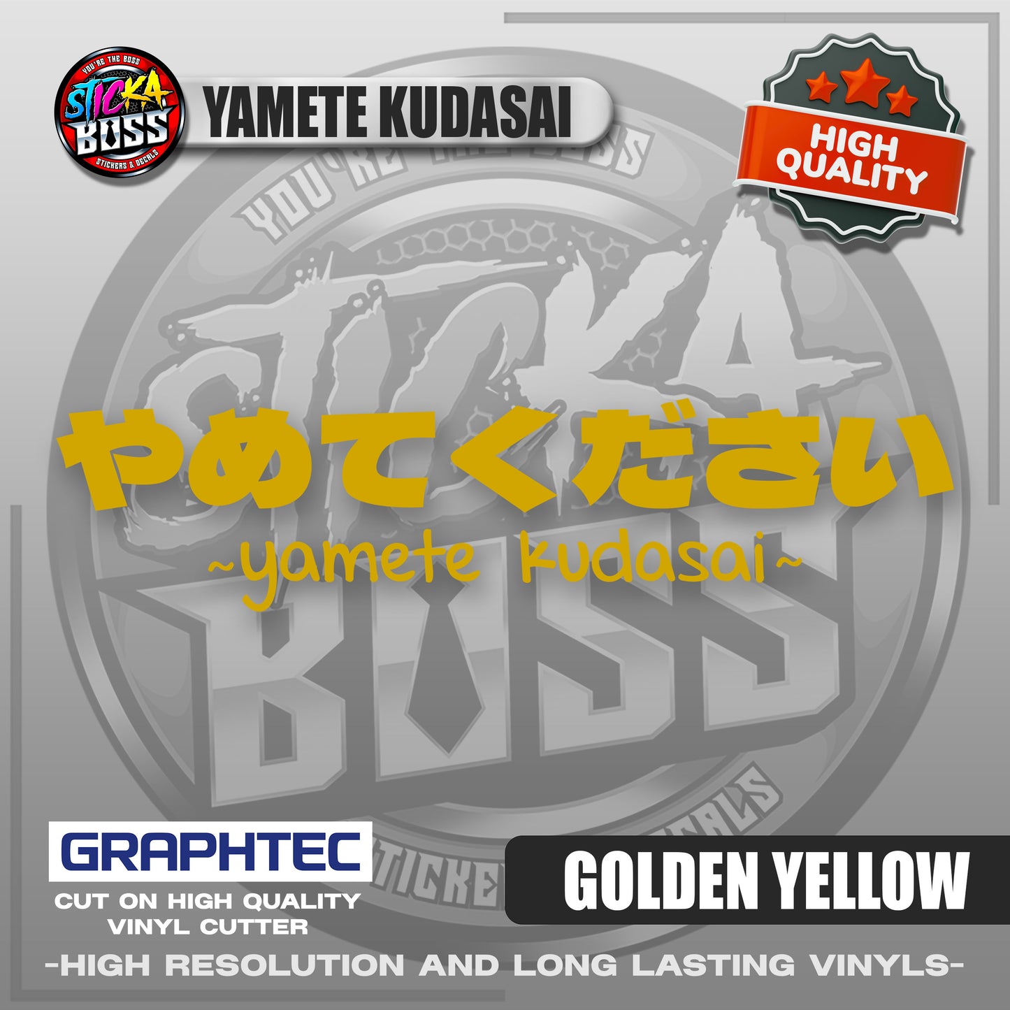 YAMETE KUDASAI | VINYL WATERPROOF CUT-OUT STICKER DECALS【Stickaboss】