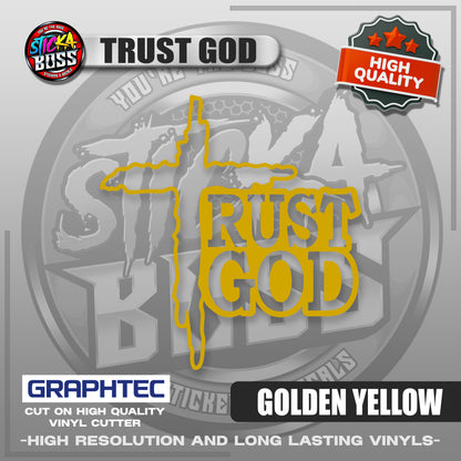 TRUST GOD | VINYL WATERPROOF CUT-OUT STICKER DECALS【Stickaboss】