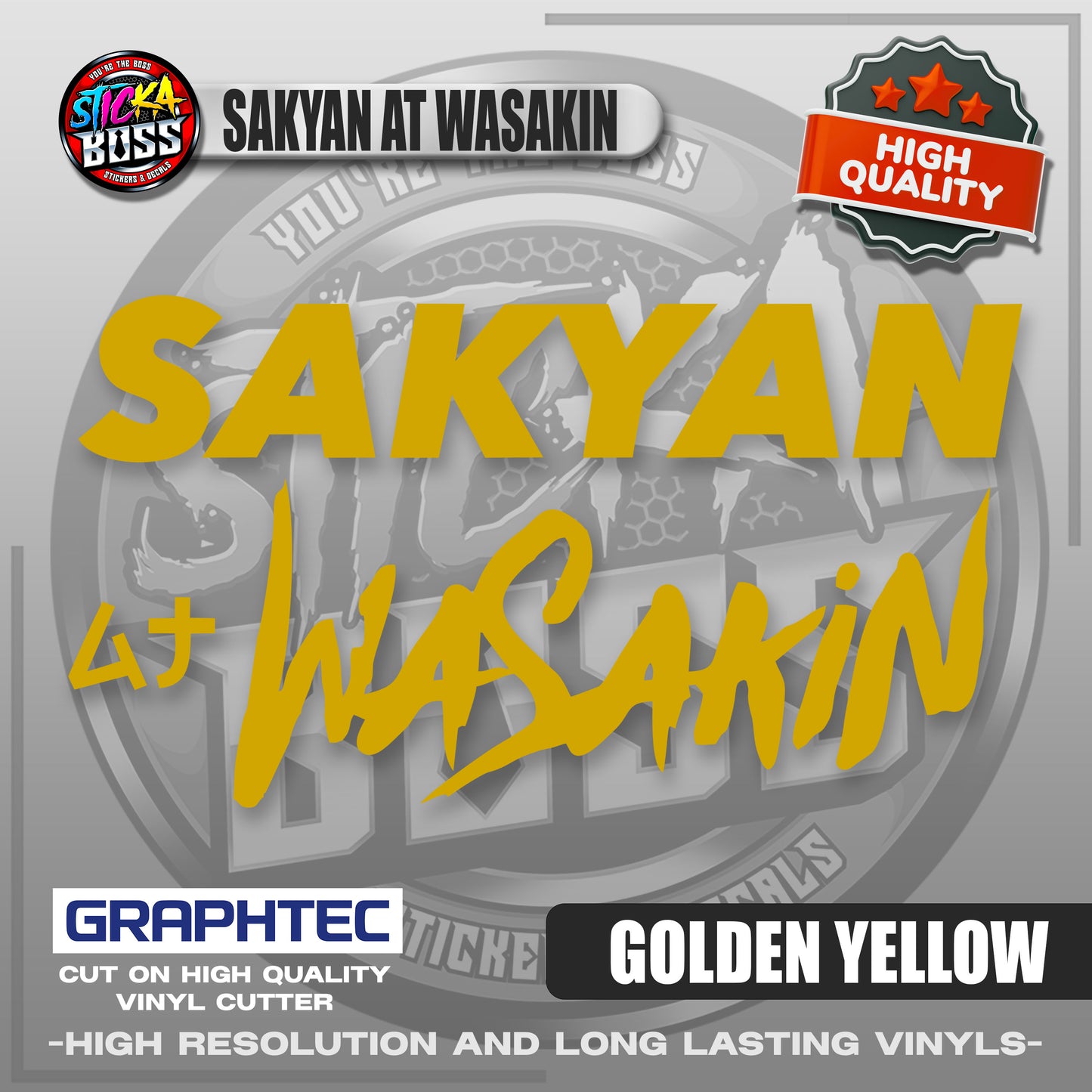 SAKYAN AT WASAKIN | VINYL WATERPROOF CUT-OUT STICKER DECALS【Stickaboss】