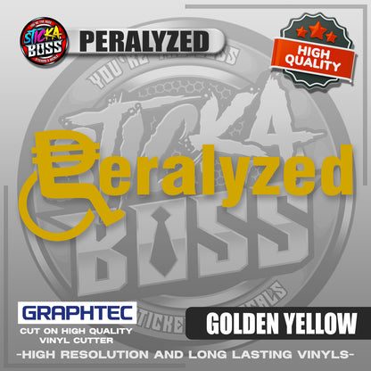 PERALYZED | VINYL WATERPROOF CUT-OUT STICKER DECALS【Stickaboss】