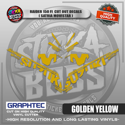 RAIDER 150 FI CUT OUT DECALS ( SATRIA MOVISTAR ) | VINYL WATERPROOF CUT-OUT STICKER DECALS