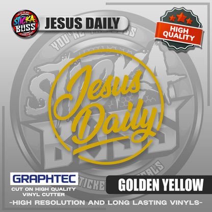 JESUS DAILY | VINYL WATERPROOF CUT-OUT STICKER DECALS【Stickaboss】