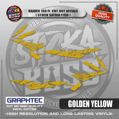 RAIDER 150 FI CUT OUT DECALS ( STOCK SATRIA F150 ) | VINYL WATERPROOF CUT-OUT STICKER DECALS