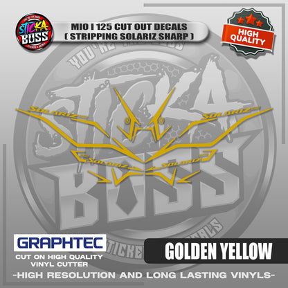 MIO I 125 CUT OUT DECALS ( STRIPPING SOLARIZ SHARP ) | VINYL WATERPROOF CUT-OUT STICKER DECALS