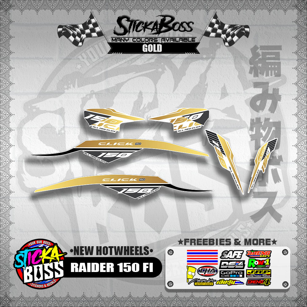 CLICK 150 V2 DECALS FOR WHITE ( NEW CUSTOM STRIPPING GAME CHANGER )【WITH FREEBIES】