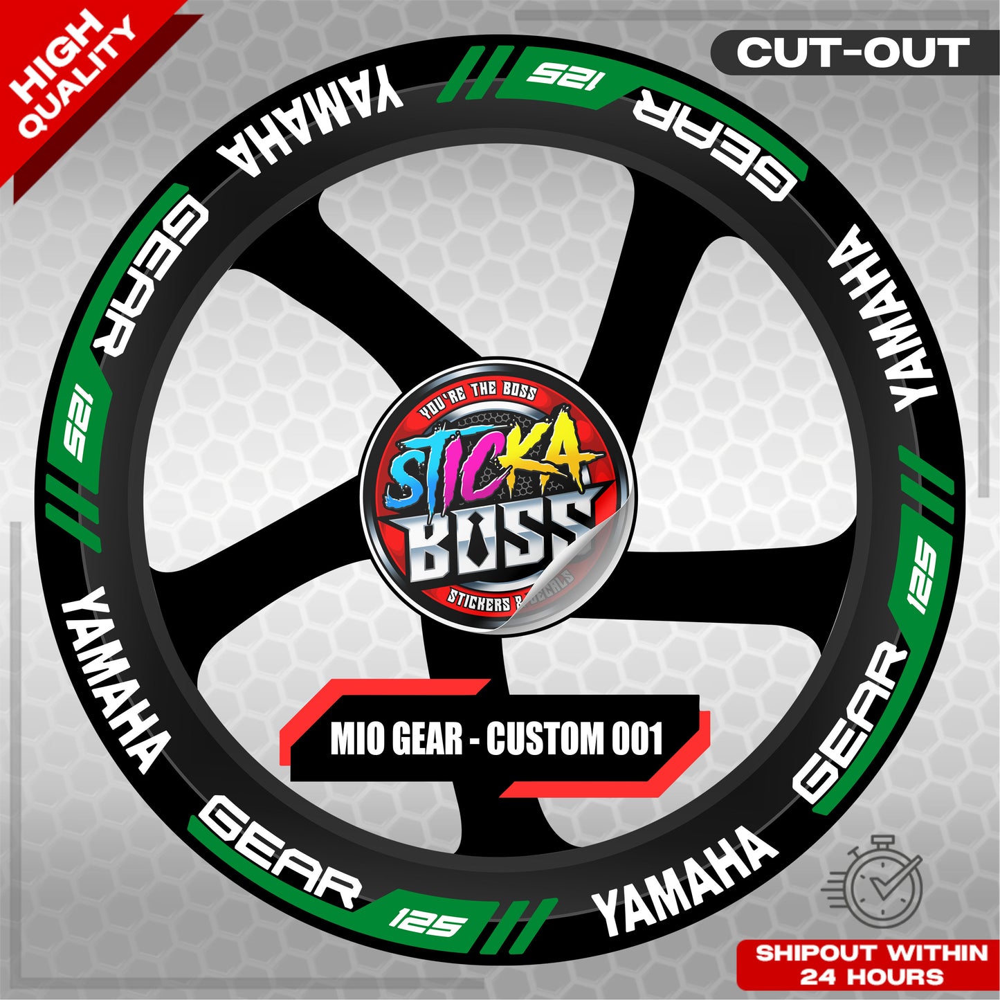 MIO GEAR MAG STICKER SET ( 2 MAGS ) - CUSTOM 001 | VINYL WATERPROOF CUT-OUT DECALS
