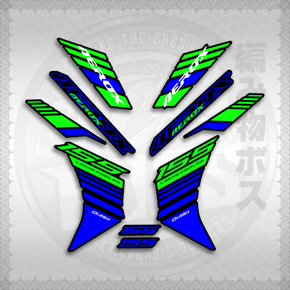 STICKER DECALS for AEROX V3 ALPHA TURBO INDO (AV3BAST) By STICKABOSS (SOFIE LAMINATED WATERPROOF)
