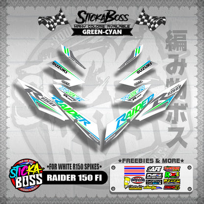 RAIDER 150 FI DECALS ( FOR WHITE R150 SPIKES )【WITH FREEBIES】