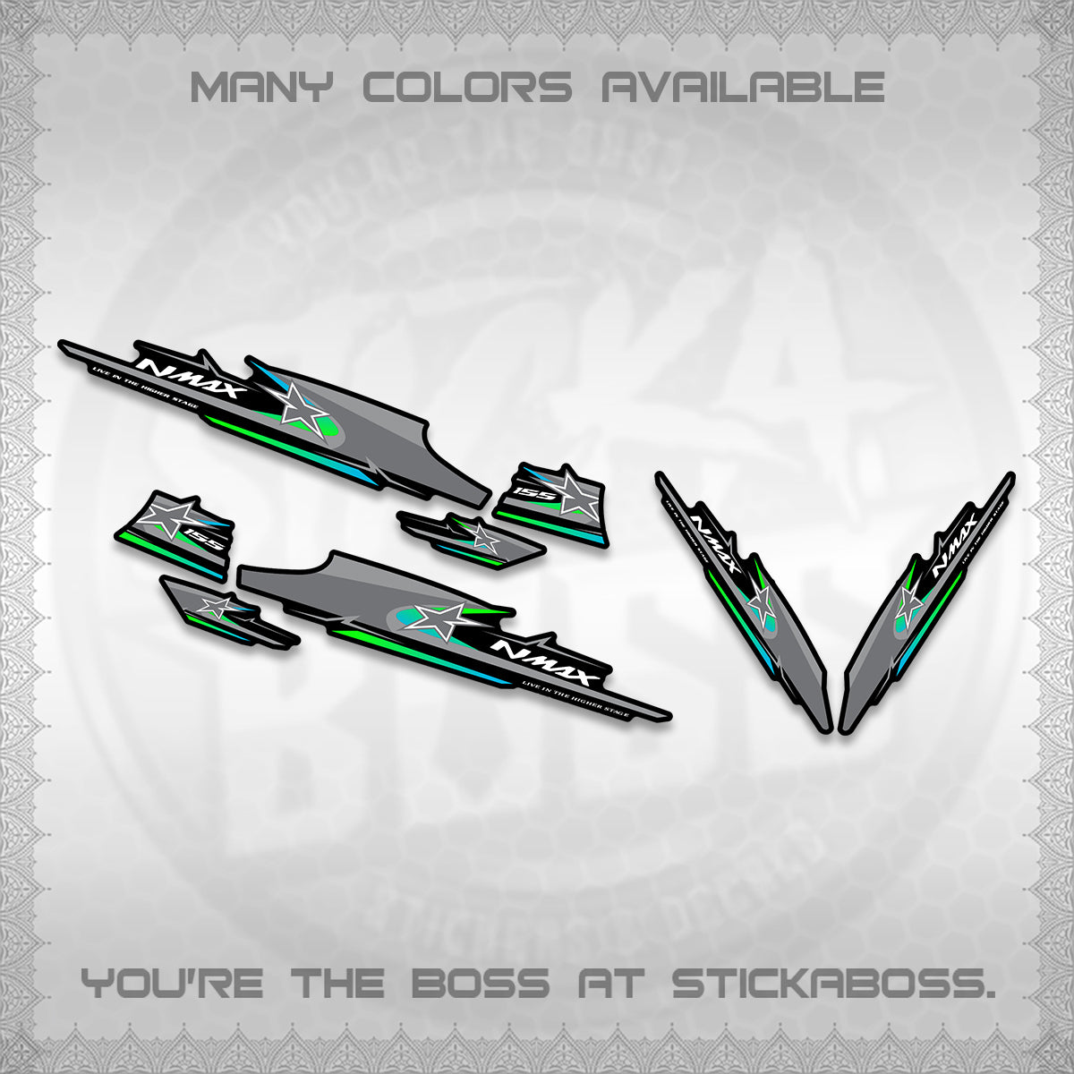 NMAX V1 THAI-INDO DECALS (THMI 02 DESIGN)STICKER DECALS By STICKABOSS