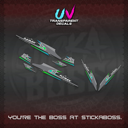 NMAX V1 THAI-INDO  UV TRANSPARENT DECALS (THMI 02 DESIGN)STICKER DECALS By STICKABOSS