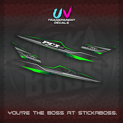 PCX 155 160 UV TRANSPARENT INDO DECALS (P007 NEW DESIGN)STICKER DECALS By STICKABOSS