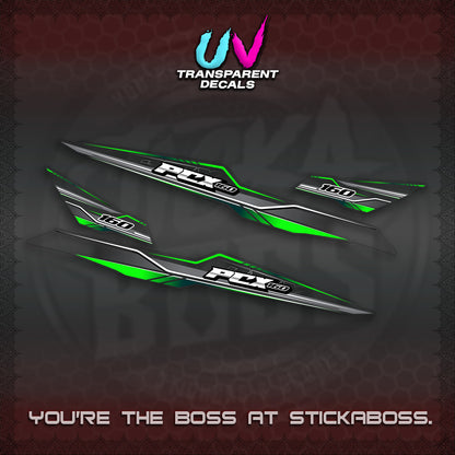 PCX 155 160 UV TRANSPARENT INDO DECALS (P007 NEW DESIGN)STICKER DECALS By STICKABOSS