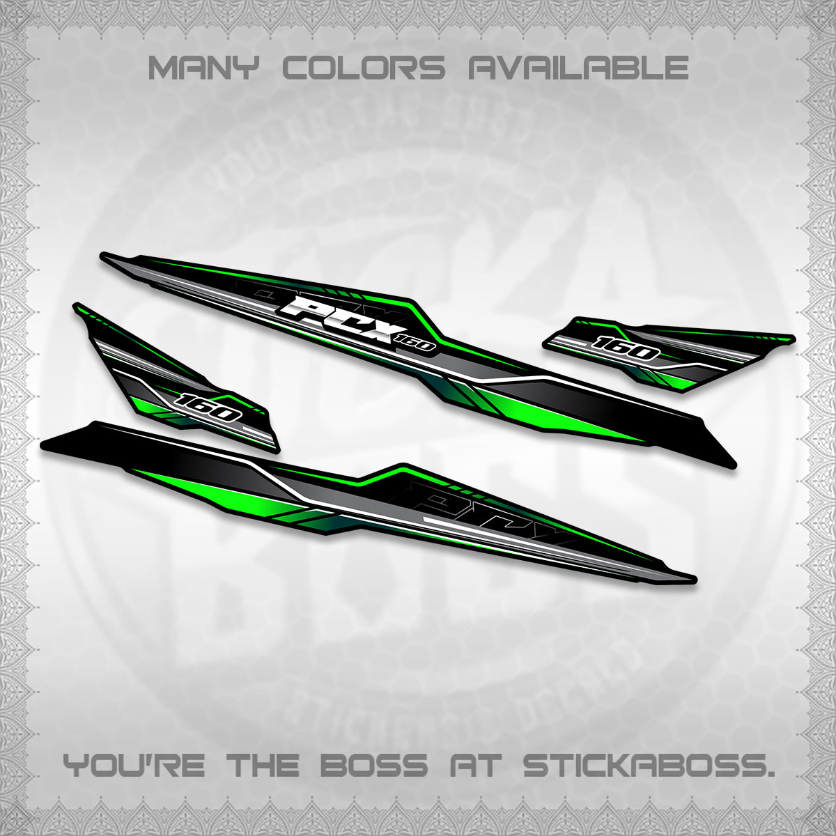 PCX 155 160 INDO DECALS (P007 NEW DESIGN)STICKER DECALS By STICKABOSS