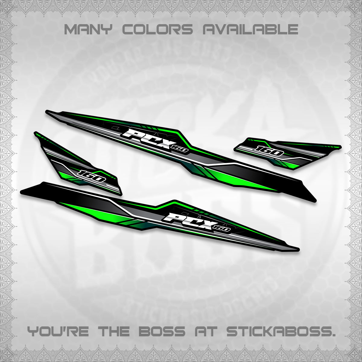 PCX 155 160 INDO DECALS (P007 NEW DESIGN)STICKER DECALS By STICKABOSS