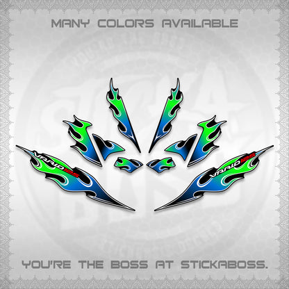 CLICK 125 V4 VARIO DECALS (2026 MOTIF FLAME 2 TONE)STICKER DECALS By STICKABOSS