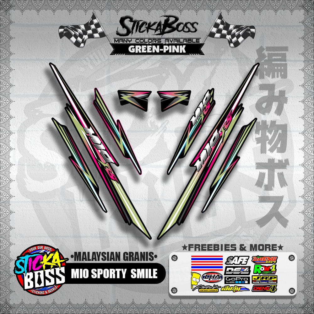 MIO SPORTY / SMILE DECALS ( MALAYSIAN GRANIS ) [ PREMIUM GLOSSY LAMINATED ]【WITH FREEBIES】