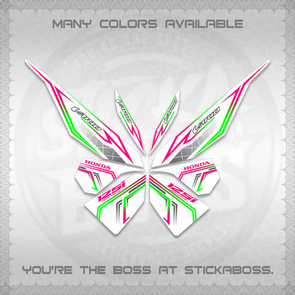 CLICK V1 VARIO DECALS FOR WHITE (2 TONE STRIPES 2026) STICKER DECALS By STICKABOSS
