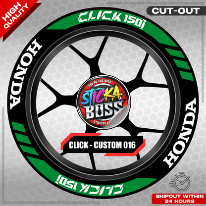 CLICK 150 MAG STICKER SET ( 2 MAGS ) - CUSTOM 016 | VINYL WATERPROOF CUT-OUT DECALS