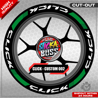 CLICK 125 / 150 / 160 MAGS STICKER SET  ( 2 MAGS ) - CUSTOM 002 | VINYL WATERPROOF CUT-OUT DECALS
