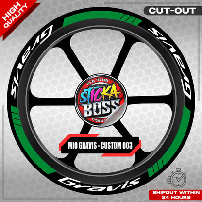MIO GRAVIS MAG STICKER SET ( 2 MAGS ) - CUSTOM 003 | VINYL WATERPROOF CUT-OUT DECALS