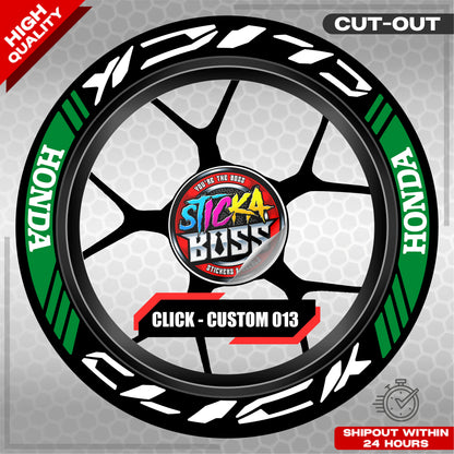CLICK 125 / 150 / 160 MAG STICKER SET  ( 2 MAGS ) - CUSTOM 013 | VINYL WATERPROOF CUT-OUT DECALS