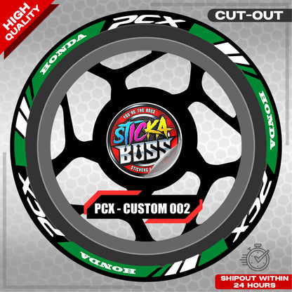 PCX 150 / 160 MAGS STICKER SET  ( 2 MAGS ) - CUSTOM 002 | VINYL WATERPROOF CUT-OUT DECALS