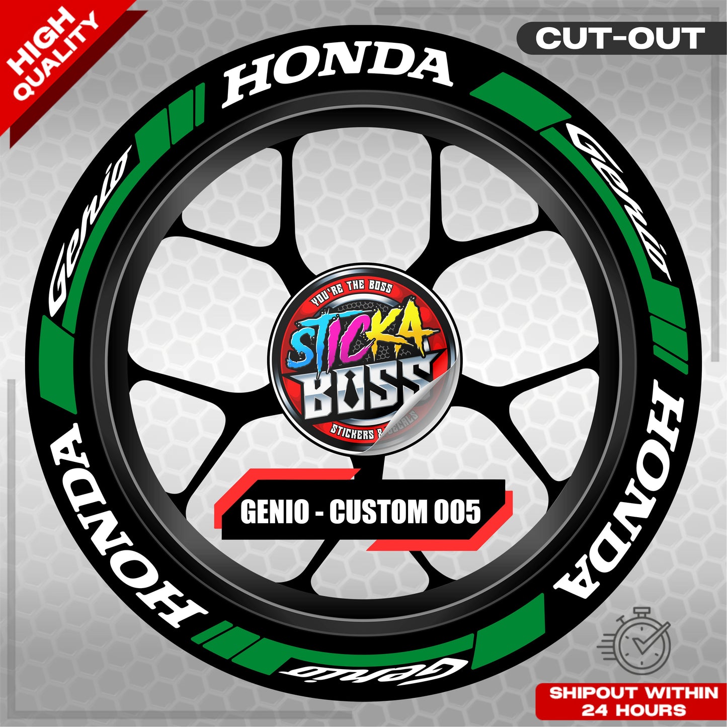 GENIO MAG STICKER SET ( 2 MAGS ) - CUSTOM 005 | VINYL WATERPROOF CUT-OUT DECALS
