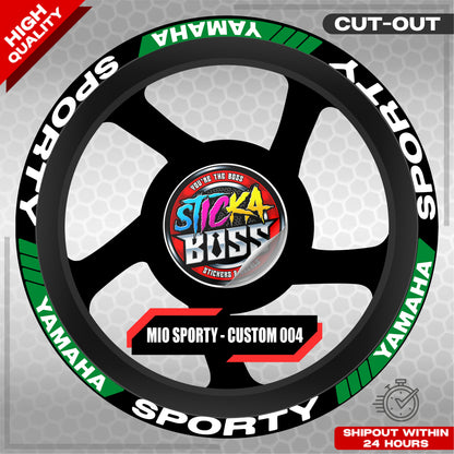 MIO SPORTY MAG STICKER SET ( 2 MAGS ) - CUSTOM 004 | VINYL WATERPROOF CUT-OUT DECALS