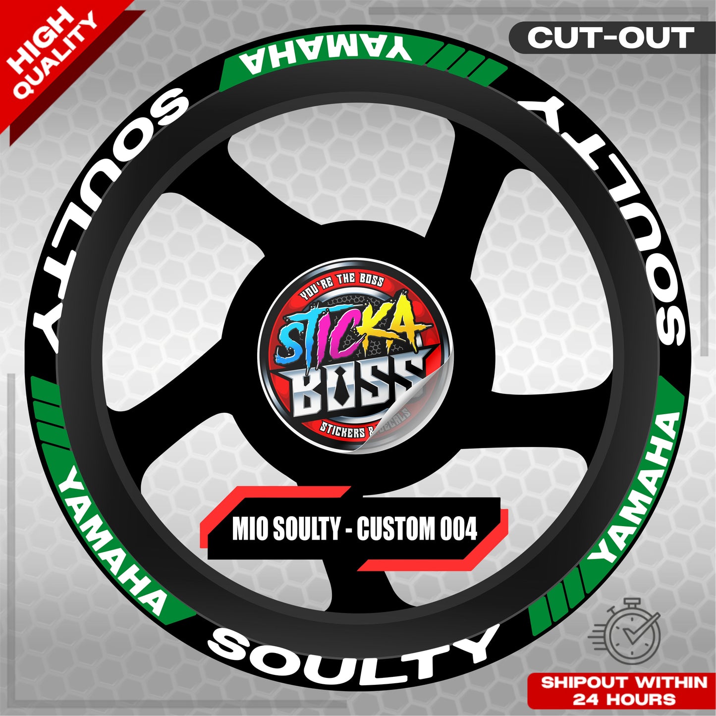 MIO SOULTY MAG STICKER SET ( 2 MAGS ) - CUSTOM 004 | VINYL WATERPROOF CUT-OUT DECALS