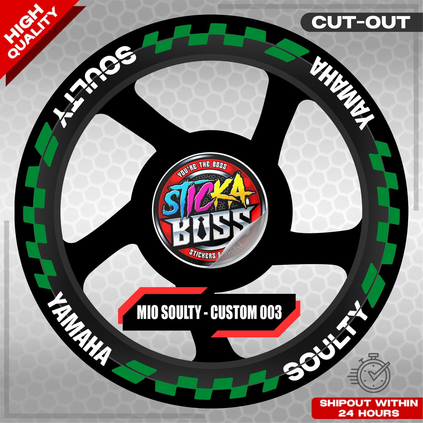 MIO SOULTY MAG STICKER SET ( 2 MAGS ) - CUSTOM 003 | VINYL WATERPROOF CUT-OUT DECALS