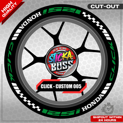 CLICK 125 / 150 / 160 MAGS STICKER SET  ( 2 MAGS ) - CUSTOM 005 | VINYL WATERPROOF CUT-OUT DECALS
