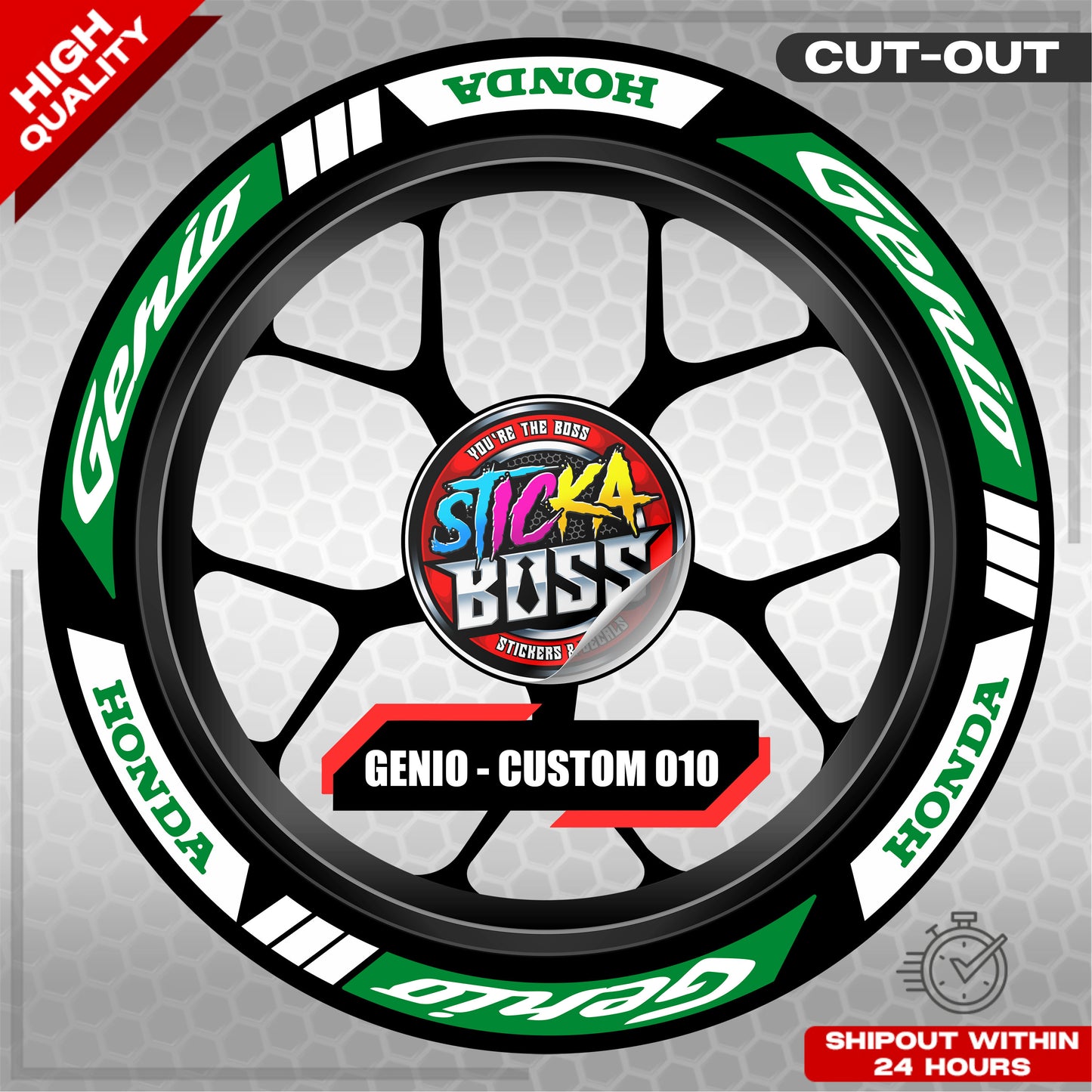 GENIO MAG STICKER SET ( 2 MAGS ) - CUSTOM 010 | VINYL WATERPROOF CUT-OUT DECALS