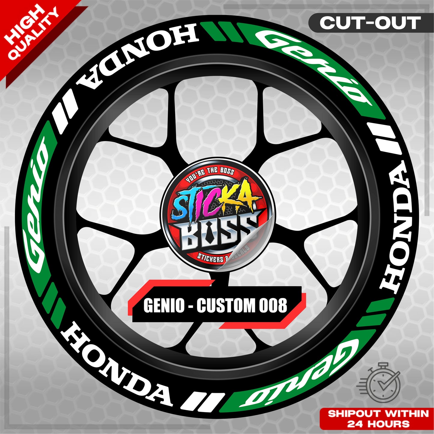 GENIO MAG STICKER SET ( 2 MAGS ) - CUSTOM 008 | VINYL WATERPROOF CUT-OUT DECALS