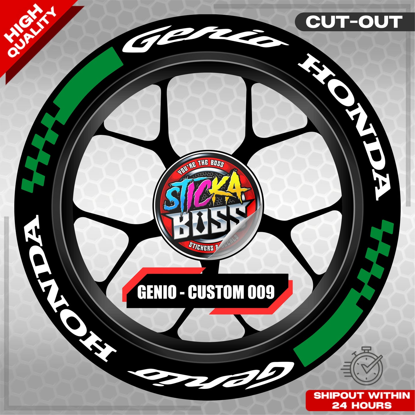 GENIO MAG STICKER SET ( 2 MAGS ) - CUSTOM 009 | VINYL WATERPROOF CUT-OUT DECALS