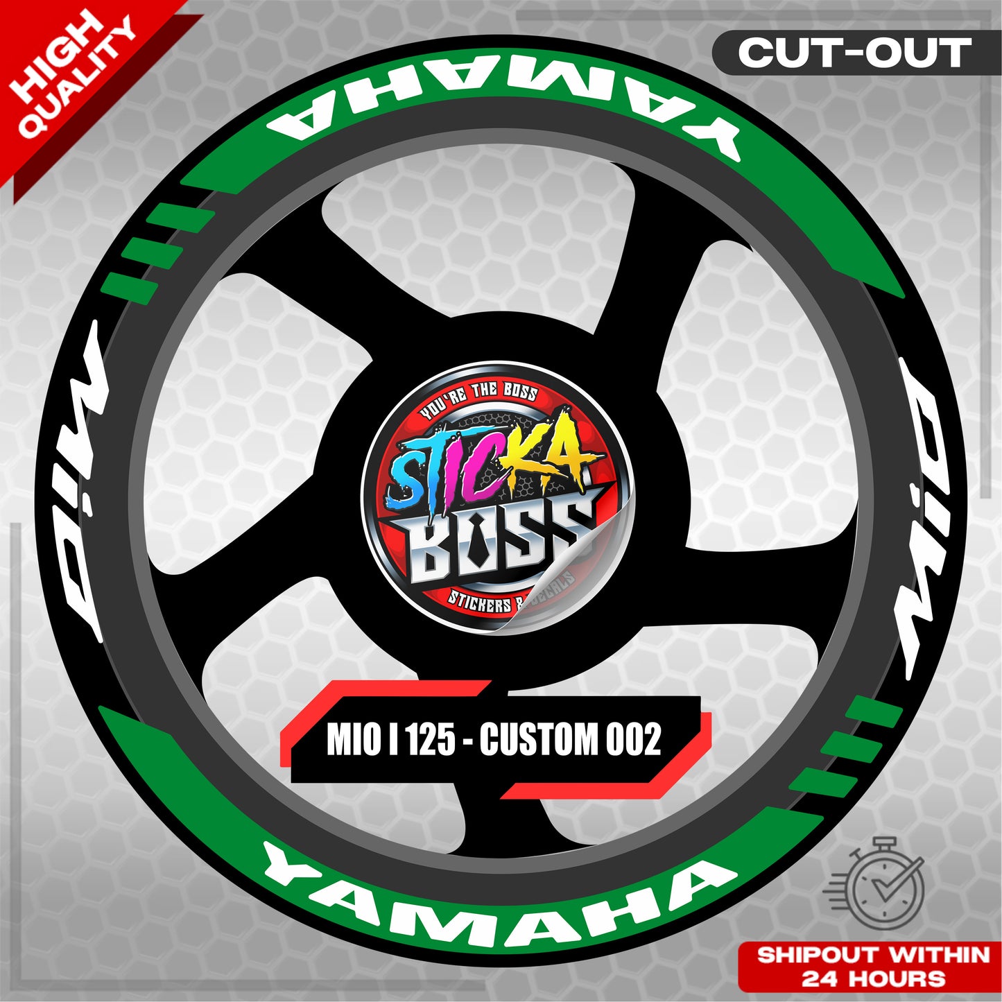 MIO I 125 MAG STICKER SET  ( 2 MAGS ) - CUSTOM 002 | VINYL WATERPROOF CUT-OUT DECALS