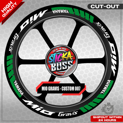 MIO GRAVIS MAG STICKER SET ( 2 MAGS ) - CUSTOM 007 | VINYL WATERPROOF CUT-OUT DECALS