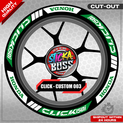 CLICK 150 MAGS STICKER SET  ( 2 MAGS ) - CUSTOM 003 | VINYL WATERPROOF CUT-OUT DECALS