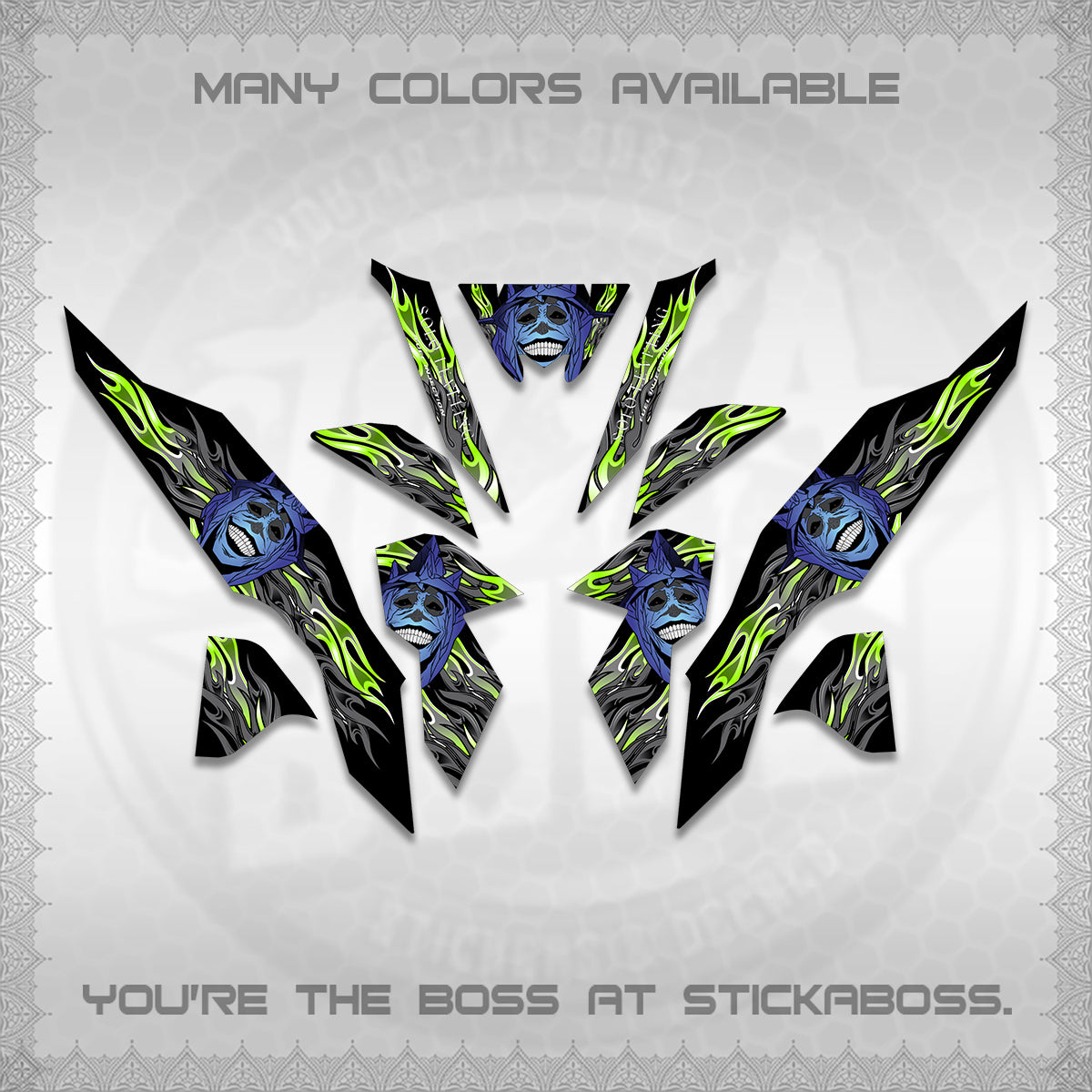 CLICK V3 DECALS (SoloLevelingSmiley Design) STICKER DECALS By STICKABOSS