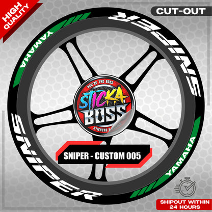 SNIPER 150 / 155 MAGS STICKER SET  ( 2 MAGS ) - CUSTOM 005 | VINYL WATERPROOF CUT-OUT DECALS