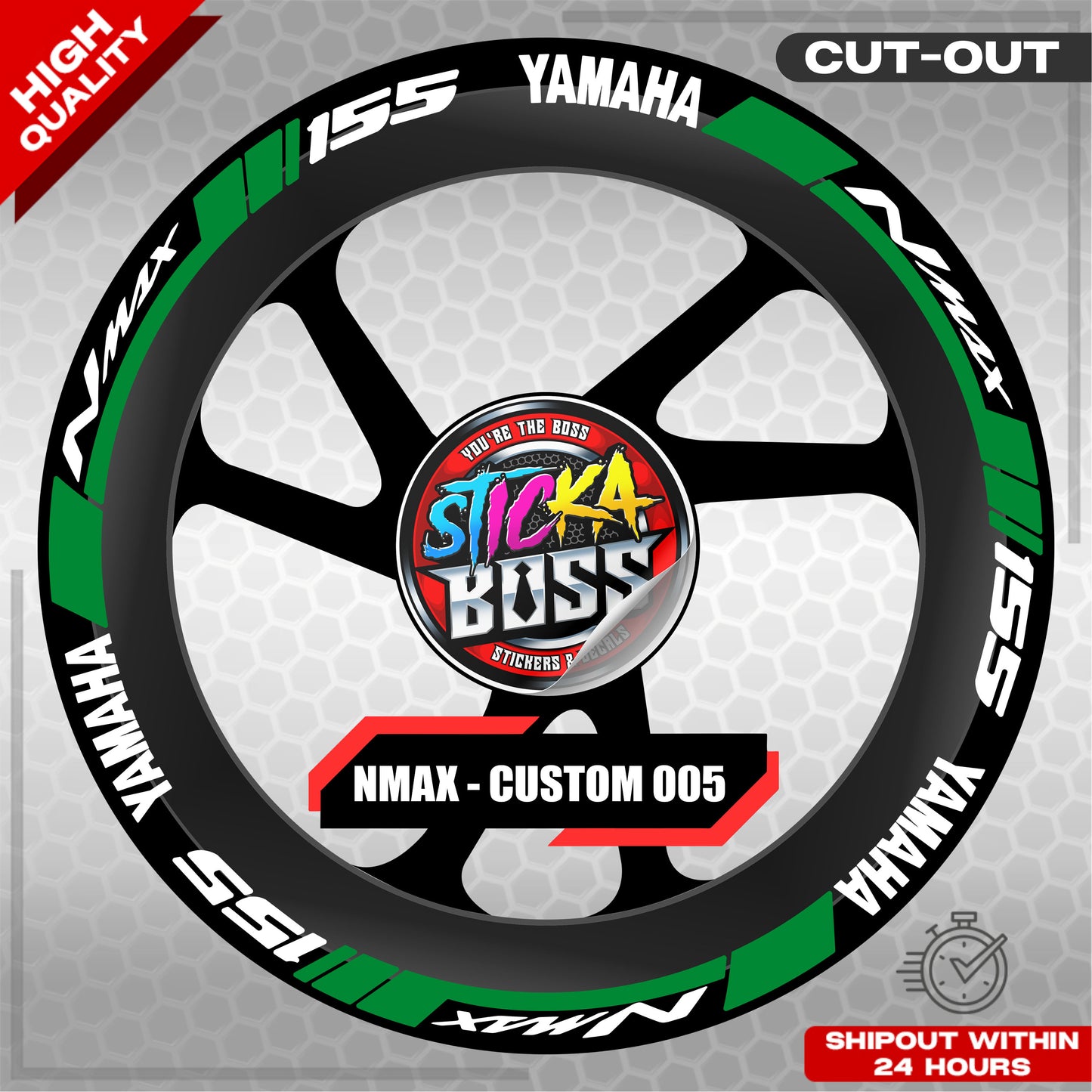 NMAX 155 MAG STICKER SET ( 2 MAGS ) - CUSTOM 005 | VINYL WATERPROOF CUT-OUT DECALS