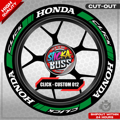 CLICK 125 / 150 / 160 MAG STICKER SET  ( 2 MAGS ) - CUSTOM 012 | VINYL WATERPROOF CUT-OUT DECALS