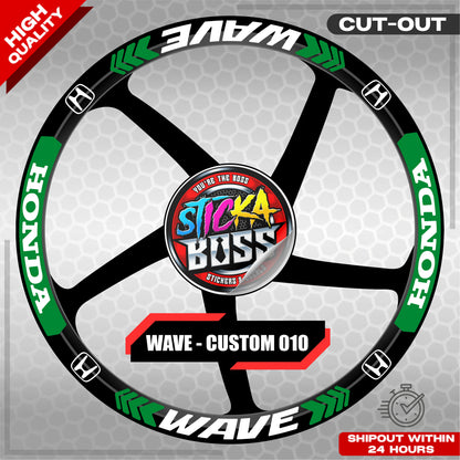 WAVE 110  / 125 MAG STICKER SET ( 2 MAGS ) - CUSTOM 010 | VINYL WATERPROOF CUT-OUT DECALS